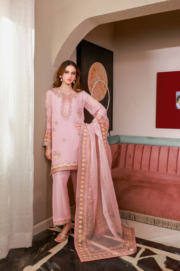 Dhanak SS25DA-2714 Pink  Chiffon Pret Vol-ll 2025